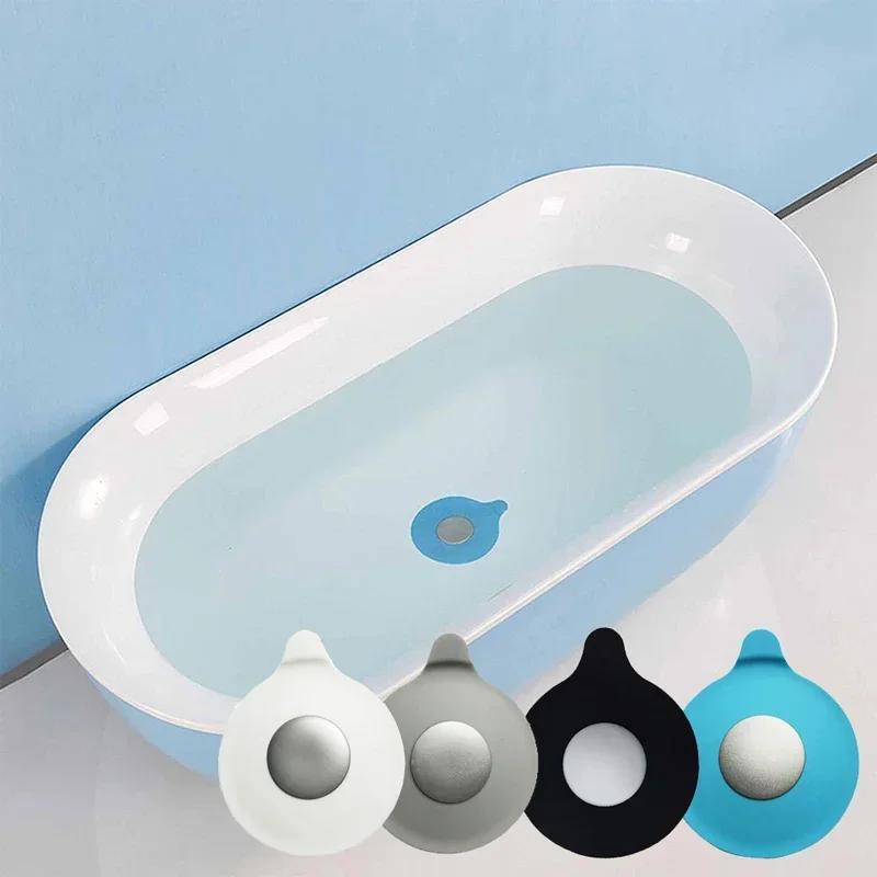 1PCS Silicone Bathtub Drain Water Plug Stopper Drain Water Tank Waterproof Plug Cover Design For Bathroom Kitchen