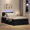 Maison Exclusive - Lit ottoman avec matelas et LED noir 120x190 cm velours