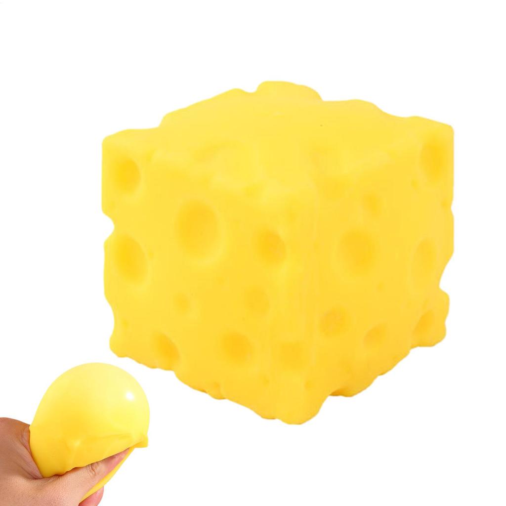 Squishys Square Cheese Squeeze Toys Slow Rebound Push Stress Sensory Toy Soft Butter Cheese Fidget Toy Christmas Present