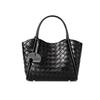 Popular large-capacity genuine leather woven women's bag, versatile handbag and shoulder bag, 2025 mother-daughter bag, crossbody bag