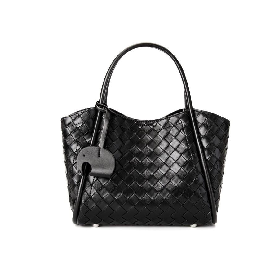 Popular large-capacity genuine leather woven women's bag, versatile handbag and shoulder bag, 2025 mother-daughter bag, crossbody bag