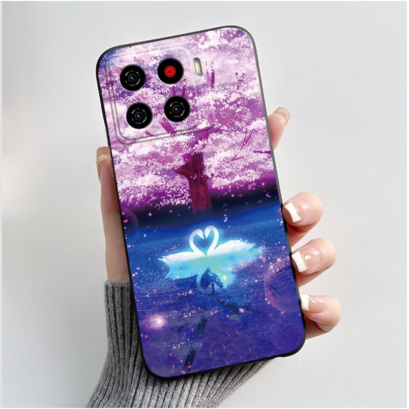 Cute Cartoon Case For ZTE Blade A56 Z2473 Nubia A56 Printing Shell For Blade A56 Pro Protective Cover Soft Silicone Black Casing