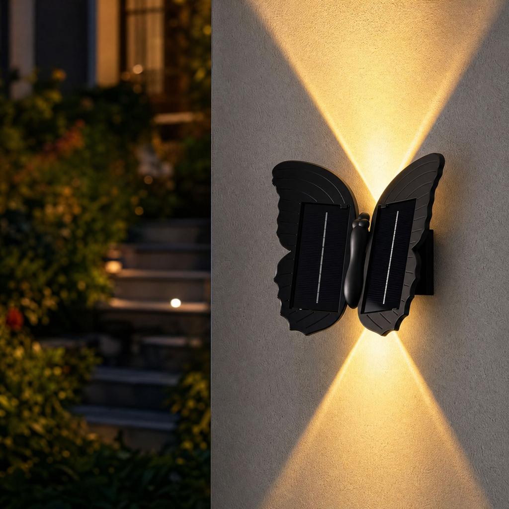 Outdoor Wall Light Butterfly Design, Modern Wall Washer for Stairs Hallway Courtyard Balcony