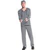 Prisoner's Clothing Classic Black-and-white Striped Couple's Prison Outfits Hats Dress Halloween Party Performance Costume