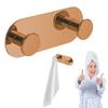 DOUBLE towel rack, self-adhesive wall hook, rose gold