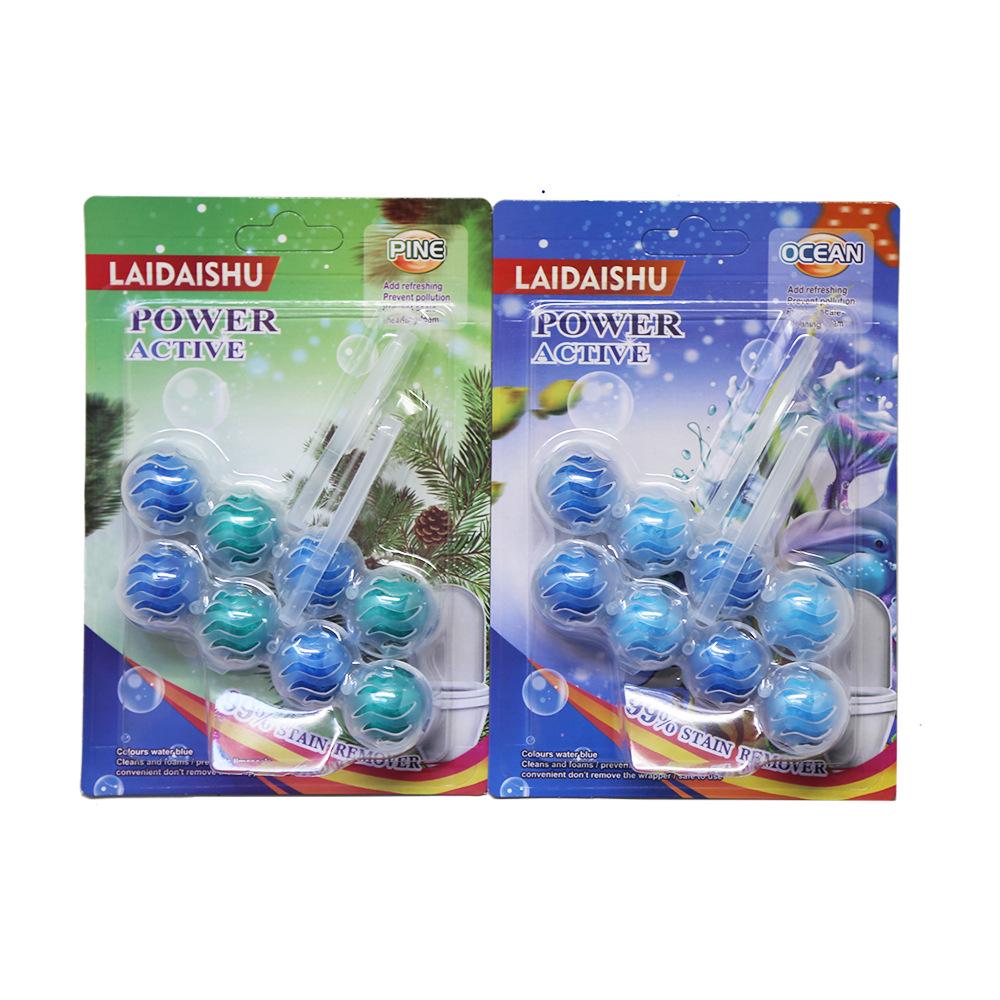 8 ks Modrých bublinkových závěsek na čištění a deodorizaci toaletní mísy