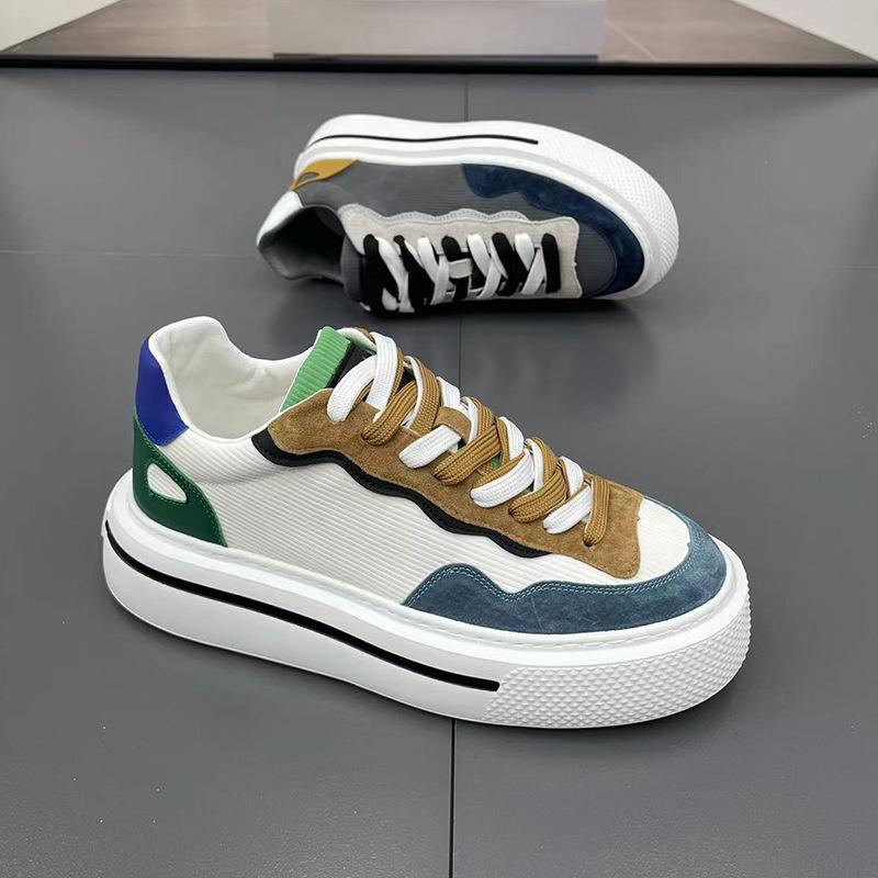 

Men s shoes 2025 summer new breathable mesh shoes trend versatile casual sports shoes platform heightening mesh trendy shoes 39