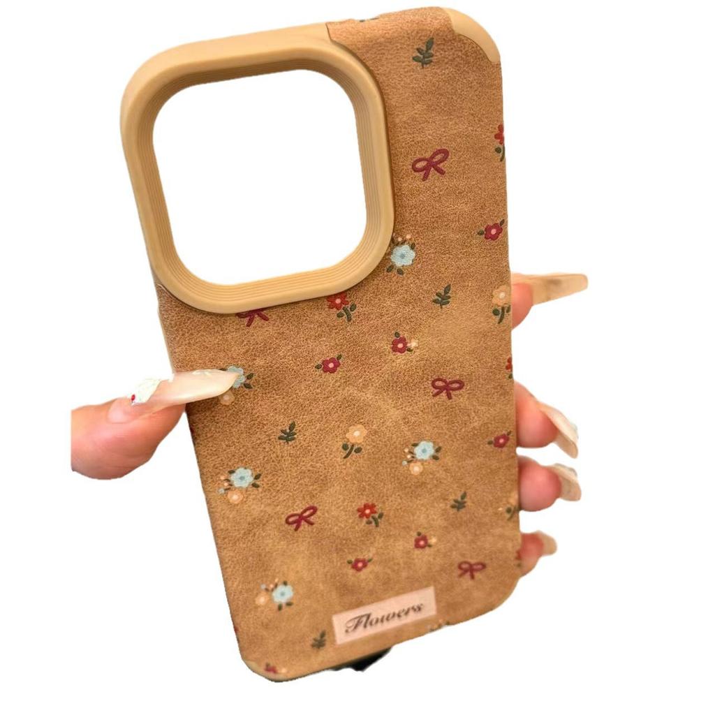 Herbst und Winter Leder Vollbild Kleinblumig für IPhone17promax für Apple 15 Handyhülle 14 Neuer Stil 13 Frauen 12