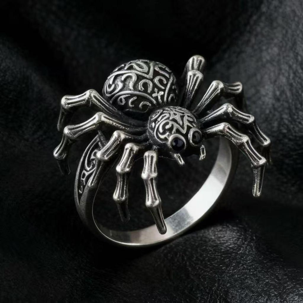 Eco-Friendly Alloy Spider Ring: Creative Exaggerated Women's Animal Shape Jewelry