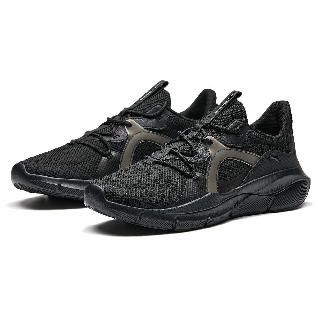 Anta Slip Resistant Abrasion Resistant Low top Training Running Shoes Men's Mystic Moon Black 112447701R-2