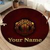Manchester United F Custom Name Round Area Rug,Carpet Rug for Living Room Bedroom Sofa Playroom Decor,Non-slip Floor Mat