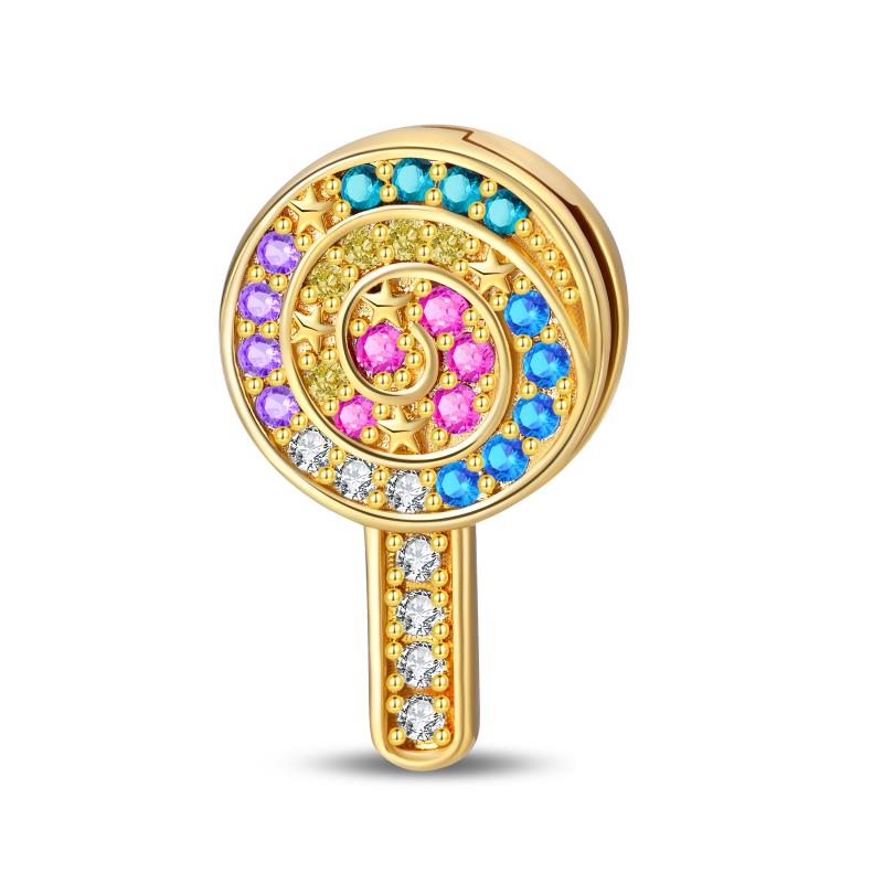 Copper Gemstone Universe Starry Sky Flower Gold Bead Pendant Suitable For Panoriginal Bracelet Diy Jewelry