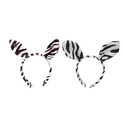 Fasce per Capelli a Forma di Orecchie di Zebra per Halloween Cosplay Fasce per Capelli con Orecchie di Zebra Accessori per Capelli Fasce per Capelli di Halloween Festa di Compleanno
