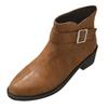 Stiefel Große Lederstiefel Mit Runder Spitze Quadratischem Absatz Und Reißverschluss Hinten Stiefeletten Mit Niedrigem Absatz Kurze Stiefel Damenstiefel Niedriger Absatz