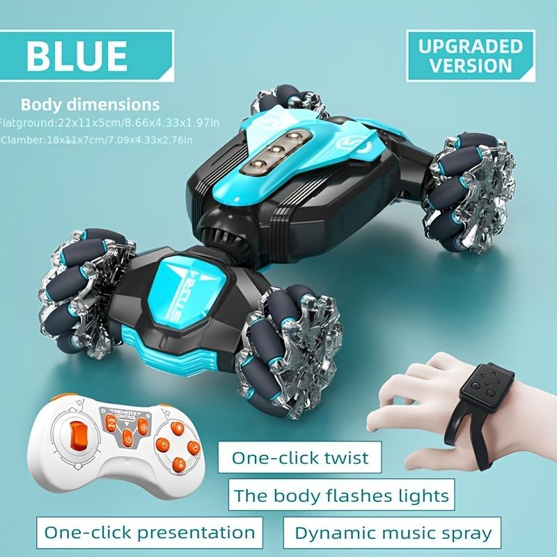 Remote Control Twist Stunt Car, 2.4G Remote Control, Induction Watch Control, Battery Life Upgrade, Powerful, 360° Ground Deformation Rotation