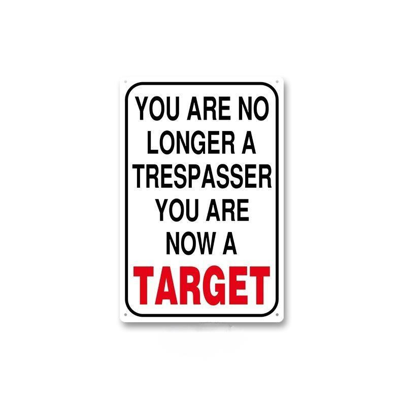 HD Metal Tin Sign Vintage Warning  No Trespassing Wall Decor Retro 24 Hour Video Surveillance Biohazard Funny Sign for Home Bus