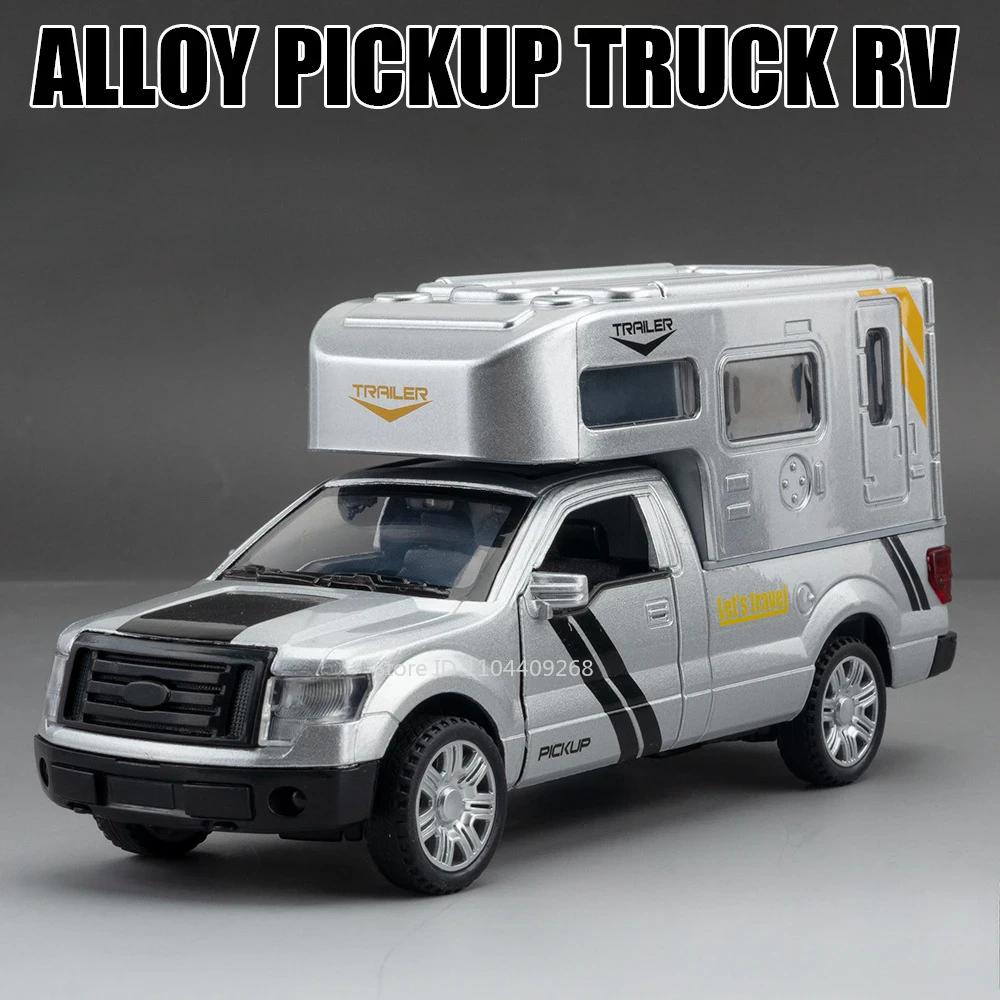 Scale 1:32 Mustang Shelby GT500 F-150 Toy Car Model Alloy Diecast Sound Light Pull Back Vehicle Models Kids Birthday Gifts