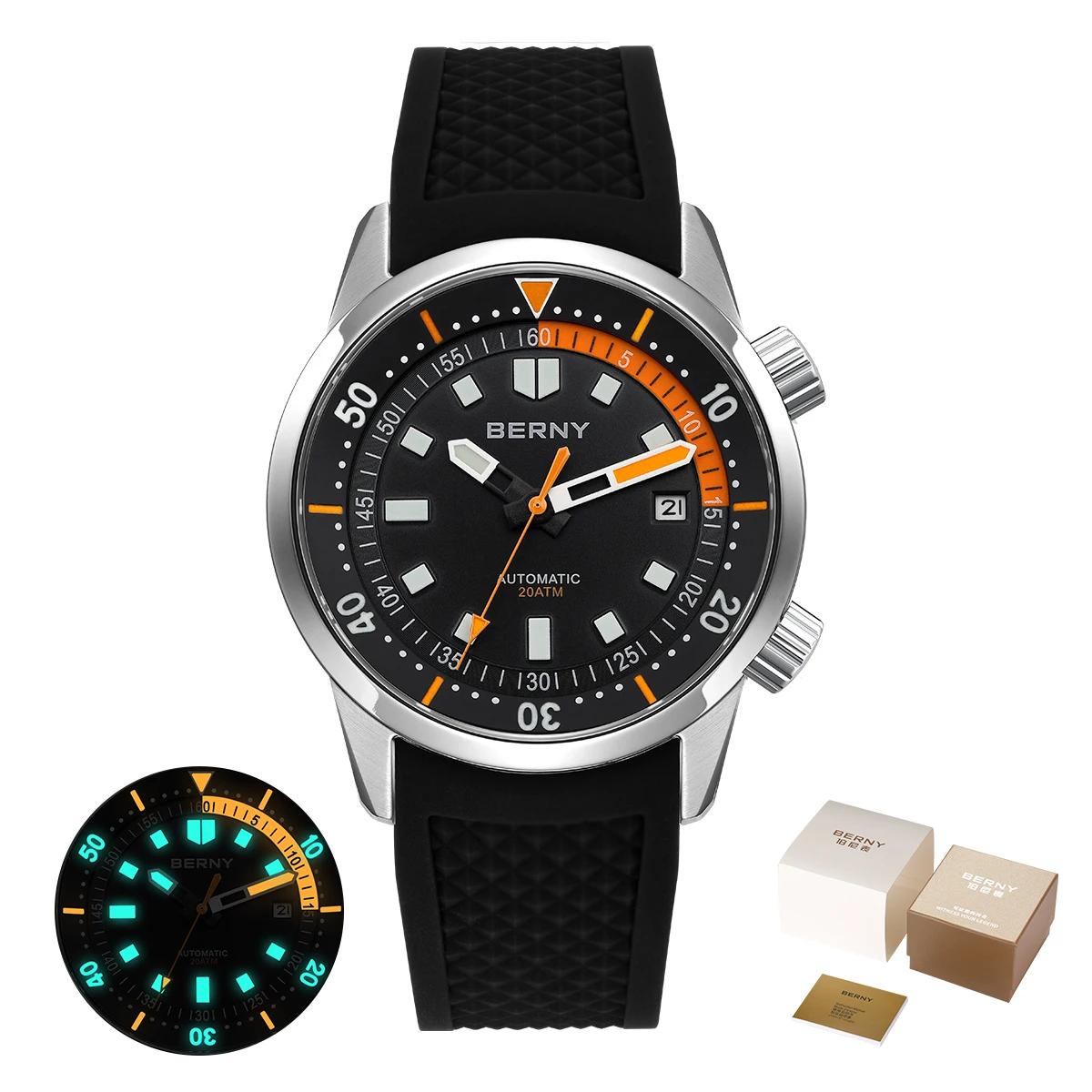 BERNY Men`s Dive Watches 200M Waterproof