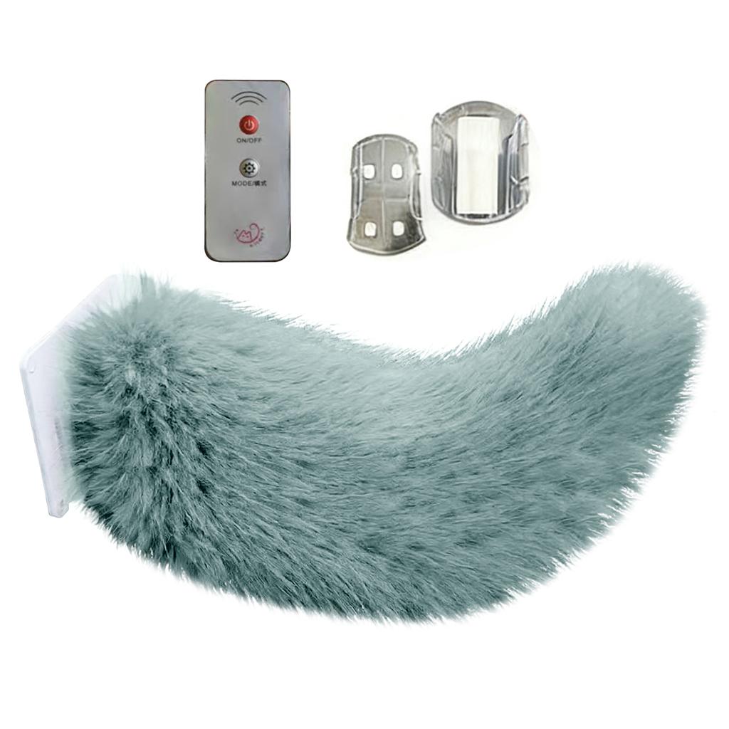 Dynamic Electric Plush Animal Tail For Car Exterior Decor Sound Activated Remote Control USB Charging Furry Tail Ornament