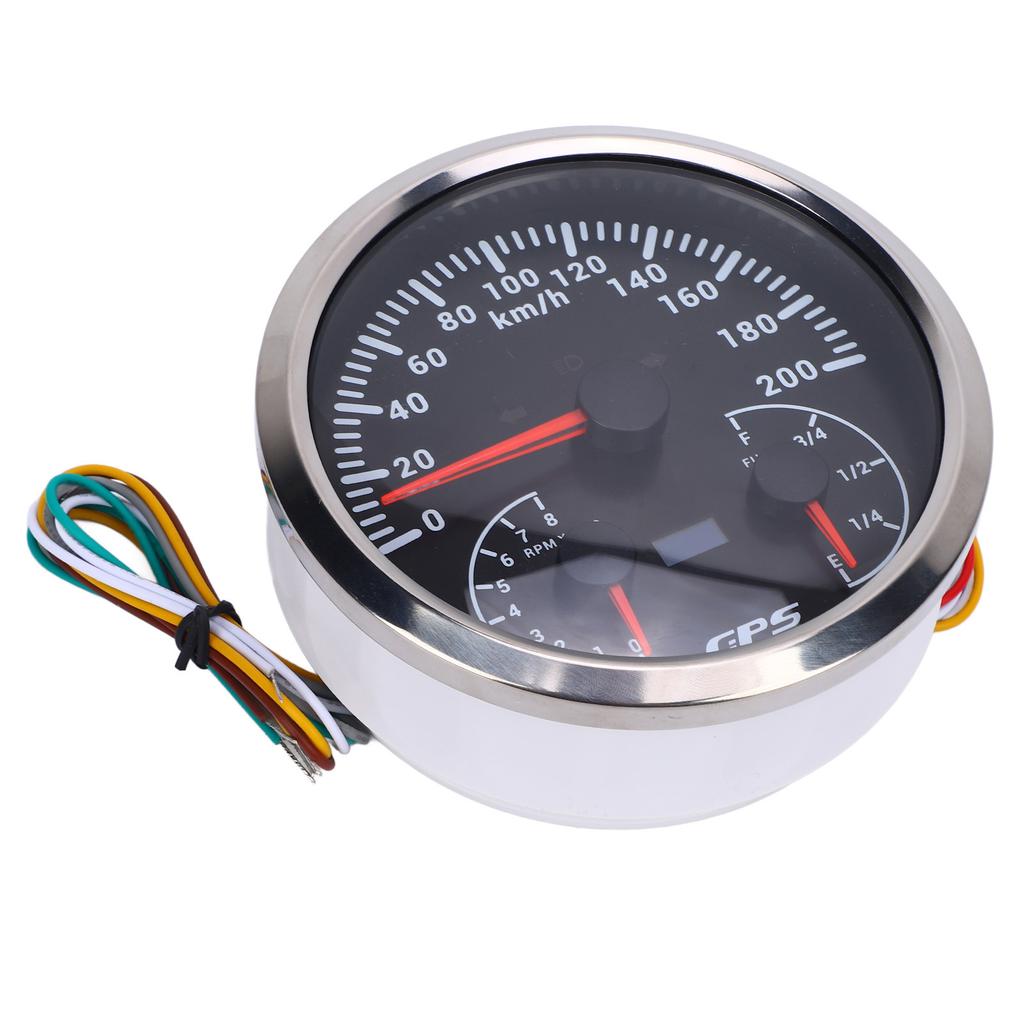 110mm GPS Odometer 0 To 200KM H Multifunctional 0 To 8000RPM Tachometer E 1 4 1 2 3 4 F Fuel Level Gauge with Turn