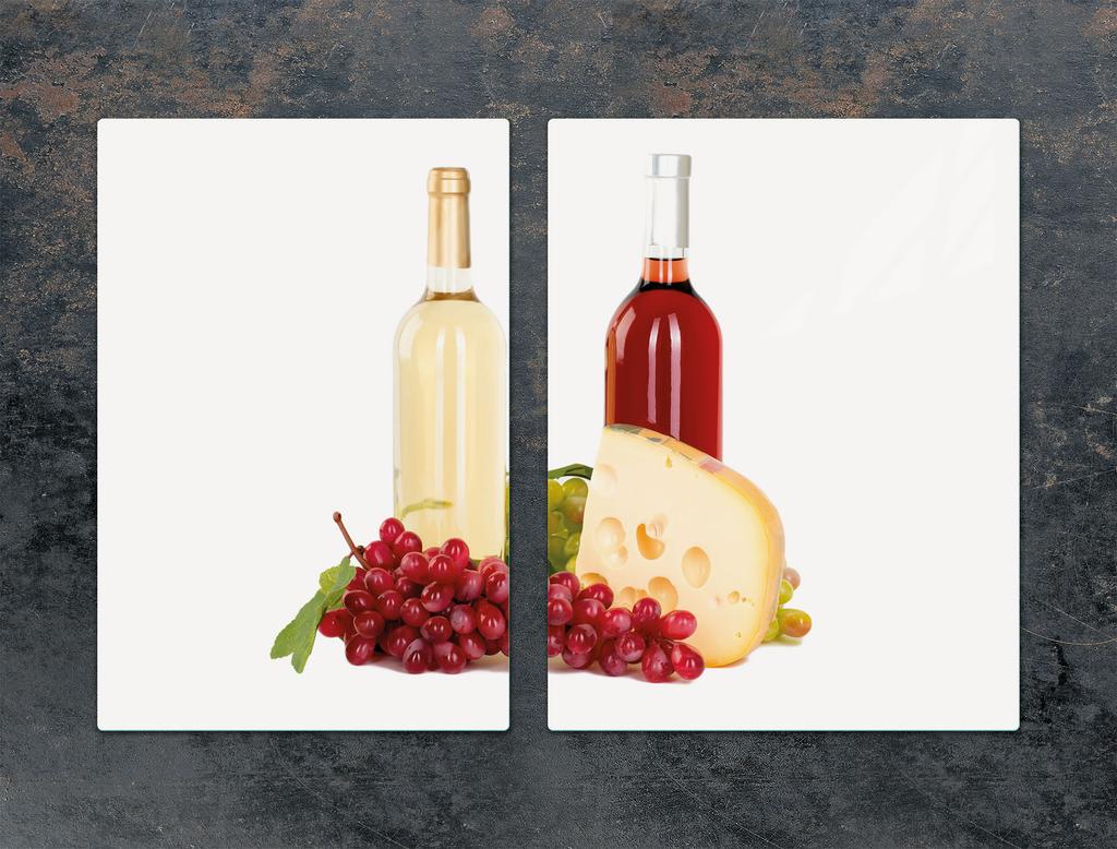 SZKLANA PŁYTA OCHRONNA DESKA 75x52 WINO