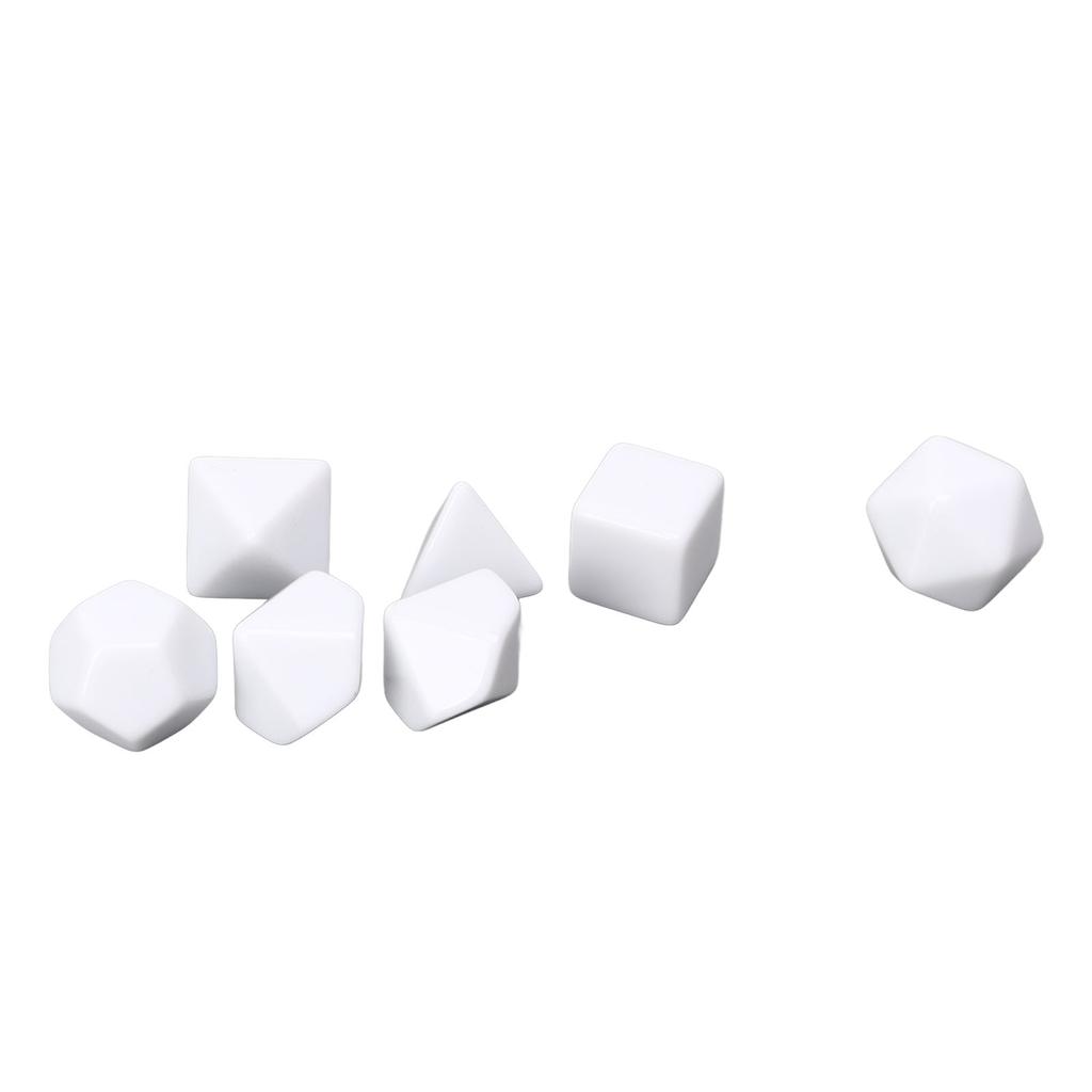 14pcs Blank Dice DIY Board Multi Shape Polyhedral Puzzle Blank Dice Set for Board Game Number