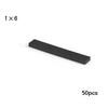 50pcs Bulk Building Blocks Smooth 1x6 Figure Bricks 11 Colors Educational Creative Toys for Children Size Compatible With 6636