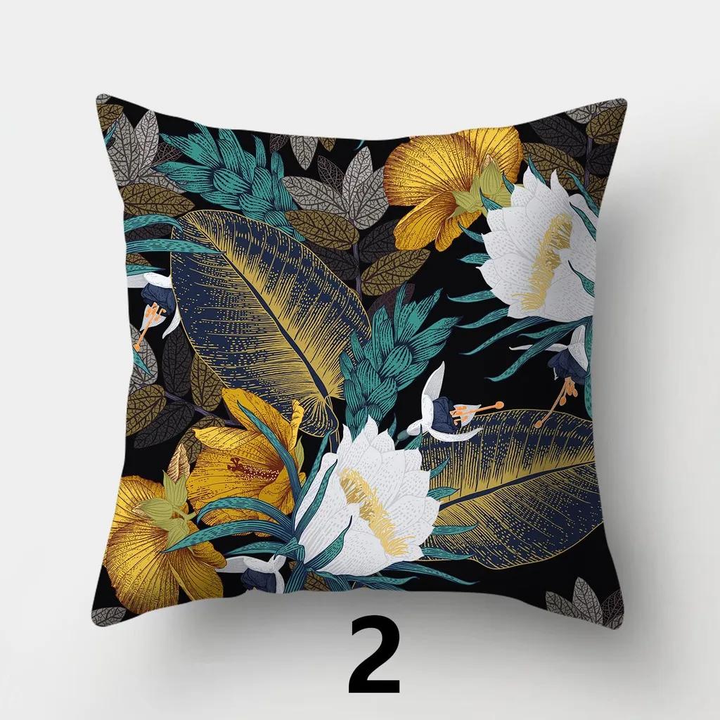 

Наволочка для подушки с пионами и розами, квадратная, чехол для диванной подушки, винтажные цветы 66x66cm красный