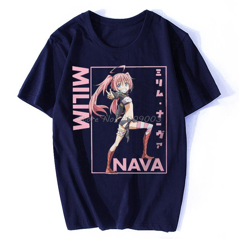 That Time I Got Reincarnated As A Slime Anime Milim Nava Tshirt Harajuku Streetwear Men Oversized Cotton O-Neck T Shirt Tees Top