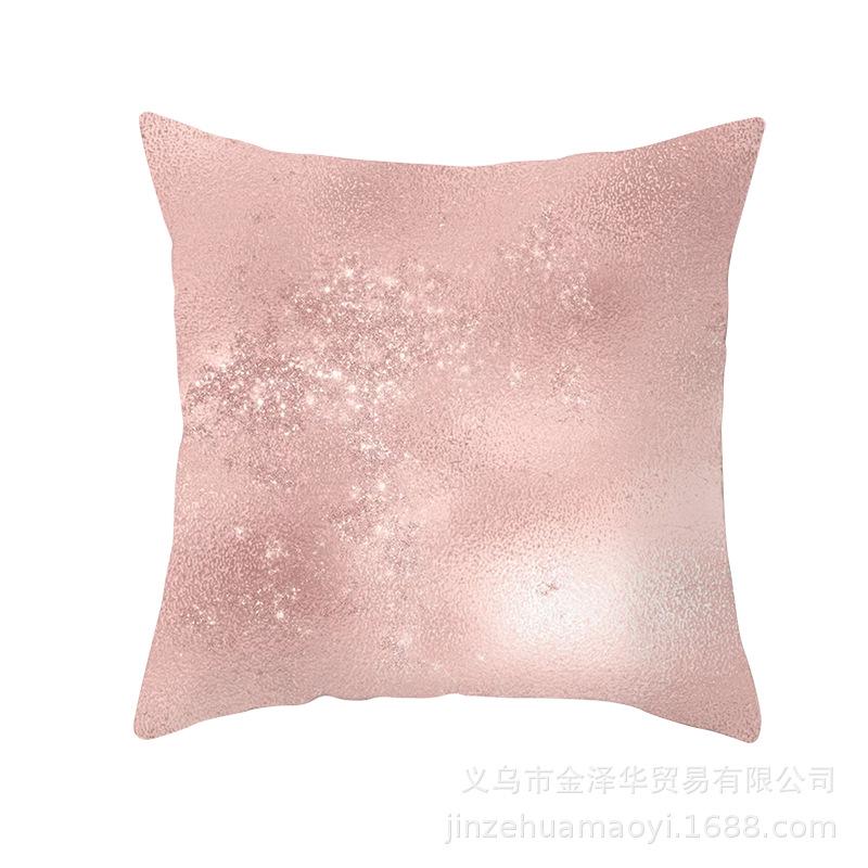 Modern Simple Pillow Cover Office Cushion Cover Pink Geometric Print Cushion Home Furnishings Home