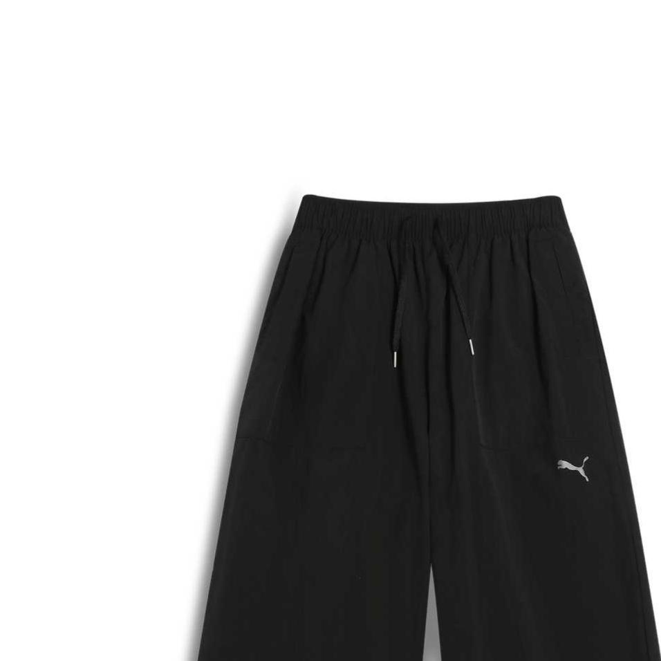 Puma Ss25 Retro Wide Leg Comfortable Versatile Skin Friendly Soft Casual Pants Women Bottoms Black 674945-01