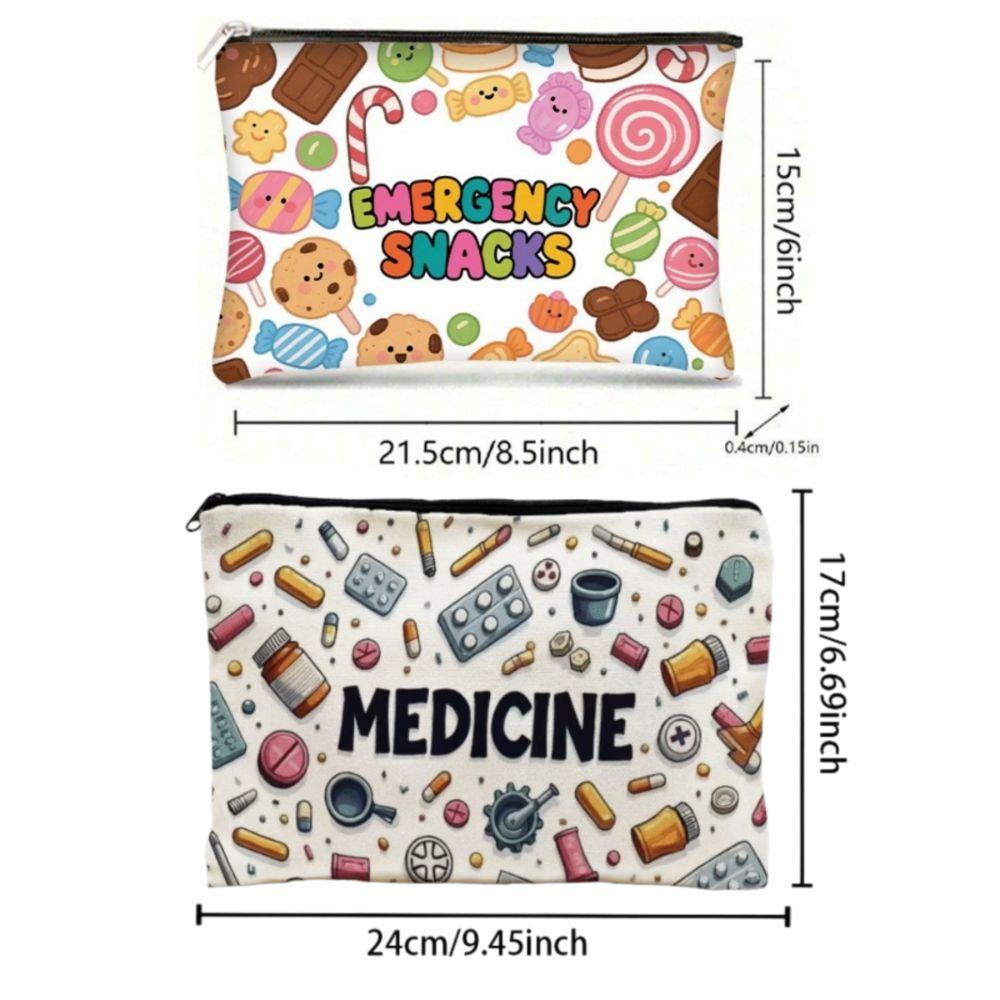 Zipper Closure Cosmetic Bag Print Pattern Makeups Organizer New Cable Organizer Bag for Office