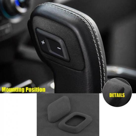 Central Console Gear Shift Knob Head For Ford F150 F-150 2015- Black Suede