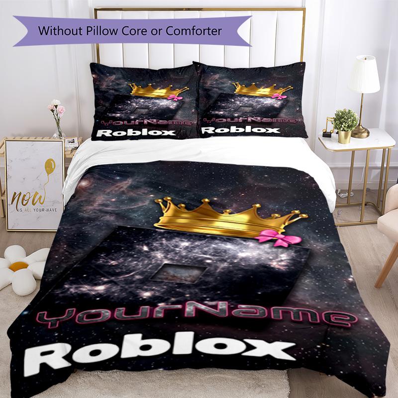Roblox 162 Customize your name Bedding Set Breathable Duvet Cover with Pillowcases Home Decoration Birthday Gift