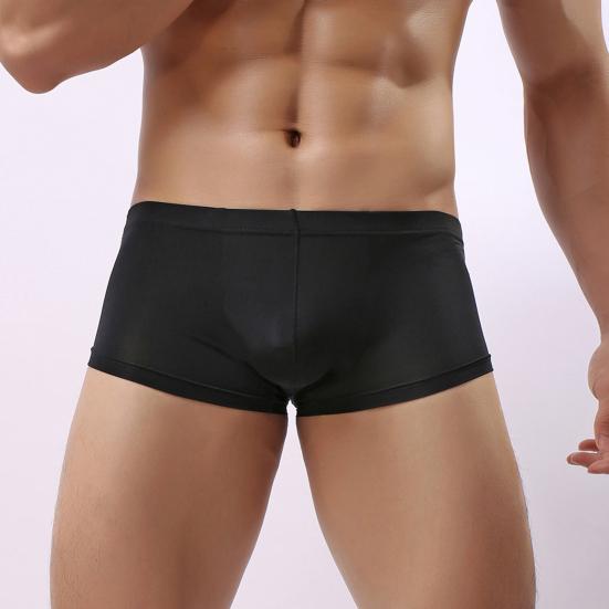 Ultra-thin Solid Color Translucent Breathable Briefs Bulge Pouch Men Underwear