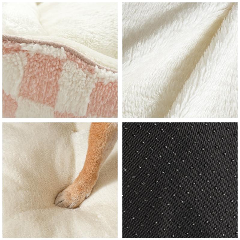 Winter Rectangle Dog Bed,Orthopedic Dog Bed,Warming Soft Calming Sleeping Puppy Bed Durable Pet Bed with Anti-Slip Bottom