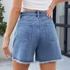 Women's Fashion Casual Solid Color Print High Waist Sport Shorts