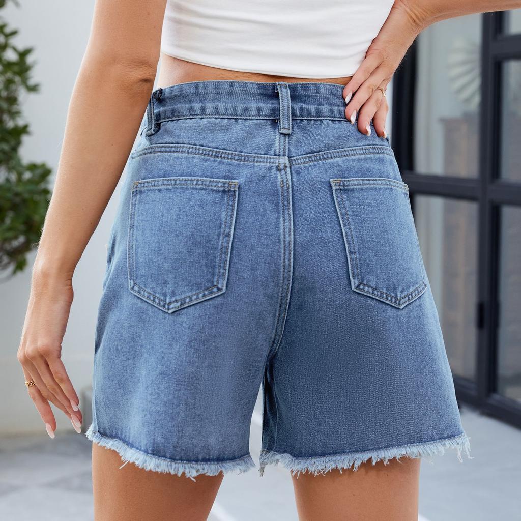 Women's Fashion Casual Solid Color Print High Waist Sport Shorts