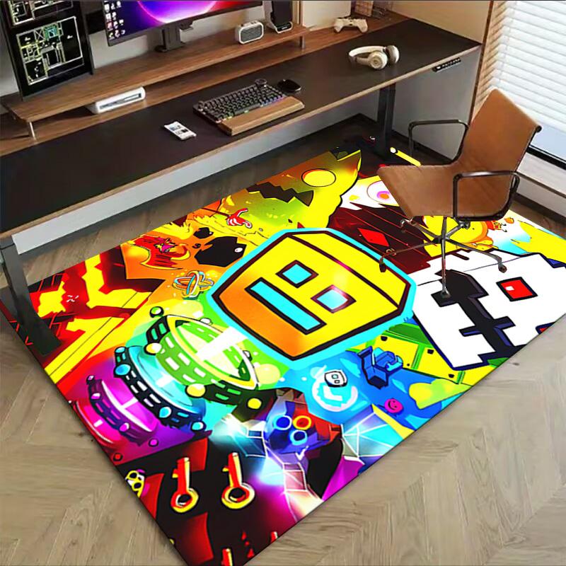 Robot Adventure Festival Carpet For Playroom Bedroom Living Room Sofa Home Decorkids Game Area Rug Nonslip Floor Mat