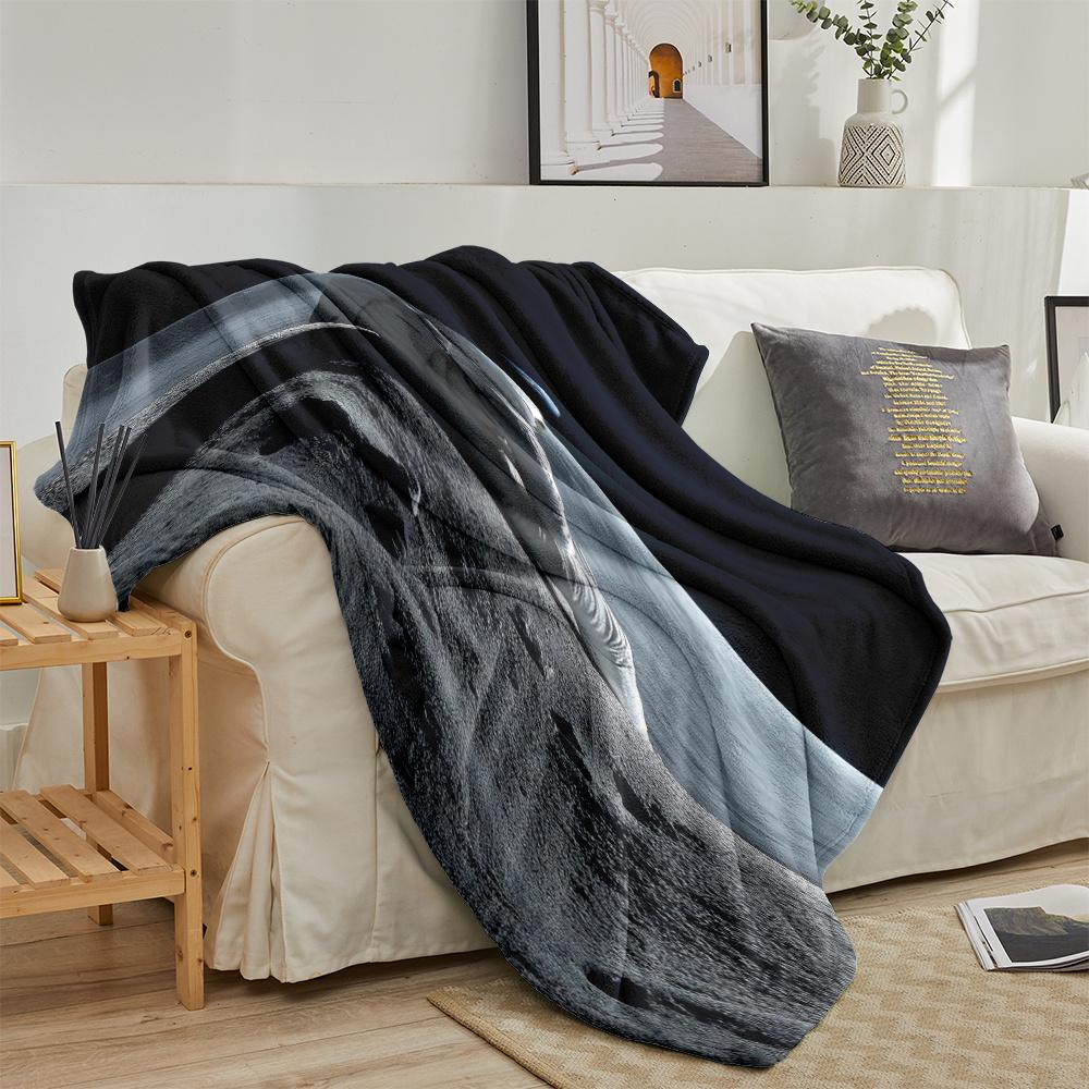 Exploring the cosmic patterns Flannel printed blanket suitable for all seasons suitable for living room office sofa and travel