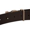 Men's Smooth Buckle Vegetable Tanned Leather Belt, Adjustable Length