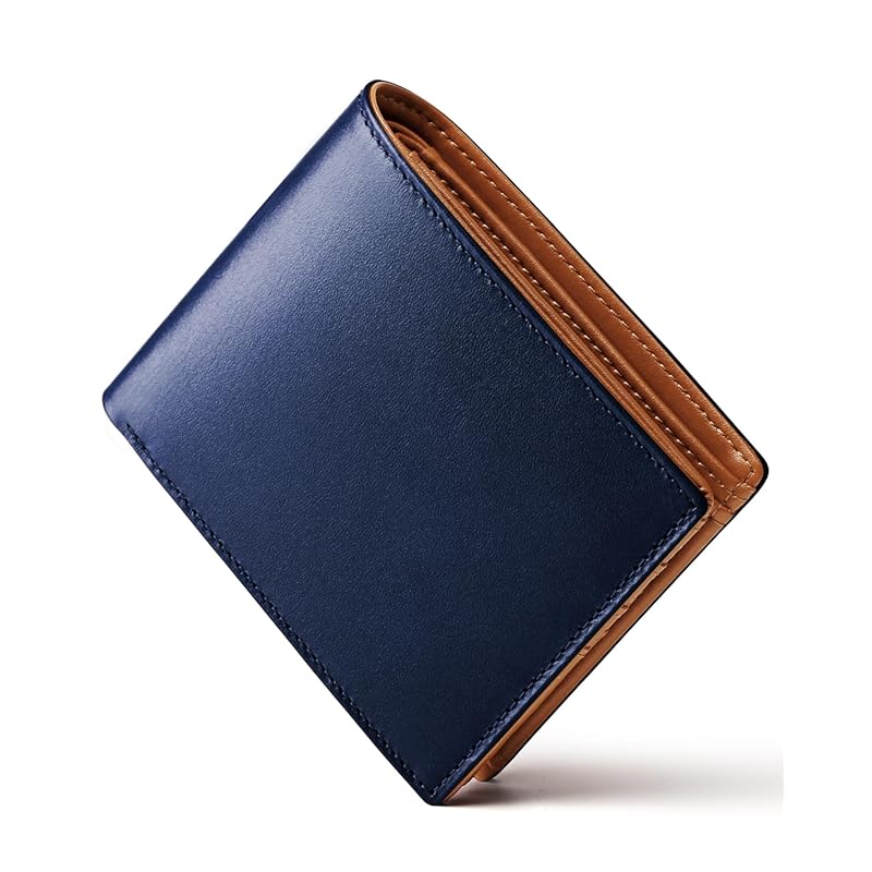 

wallet men s bifold japan tochigi leather bi-fold genuine leather fold wallet folding wallet Thin Made by top leather craftsmen coin purse father s