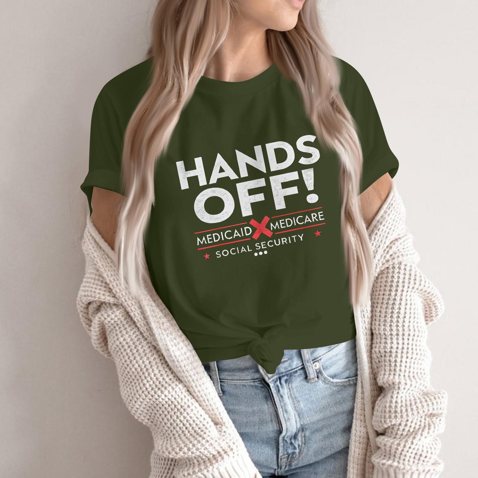 

РУКИ ПРОЧЬ - Мужчины и женщины в одинаковом стиле Casual Fashion Street Slim с короткими рукавами Футболки Футболки вокруг текущих событий и политики S