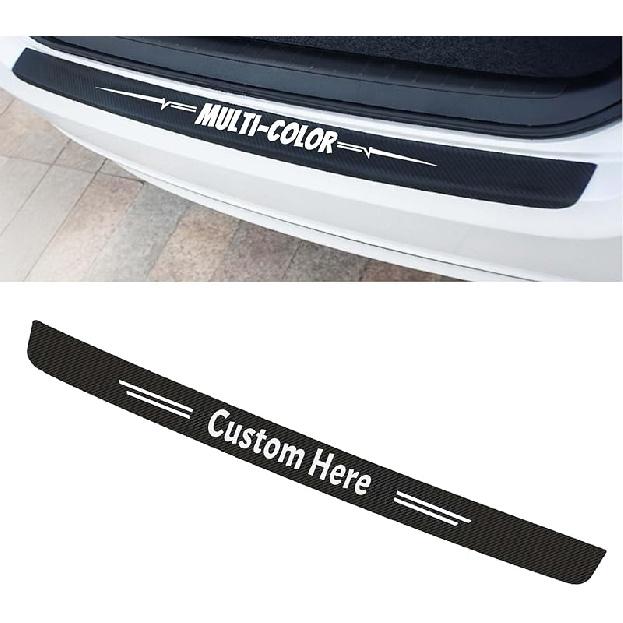 Customizable Door Protector, Carbon Fiber Leather Door Sill Protector for Cars, Car Door Edge Guard Threshold Protection