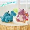 Peluche Dinosaure Colorée Dessin Animé Animaux en Peluche Adorables Ptérodactyle Stégosaure Peluches Douces Jouets Pour Enfants Garçons Filles Décor