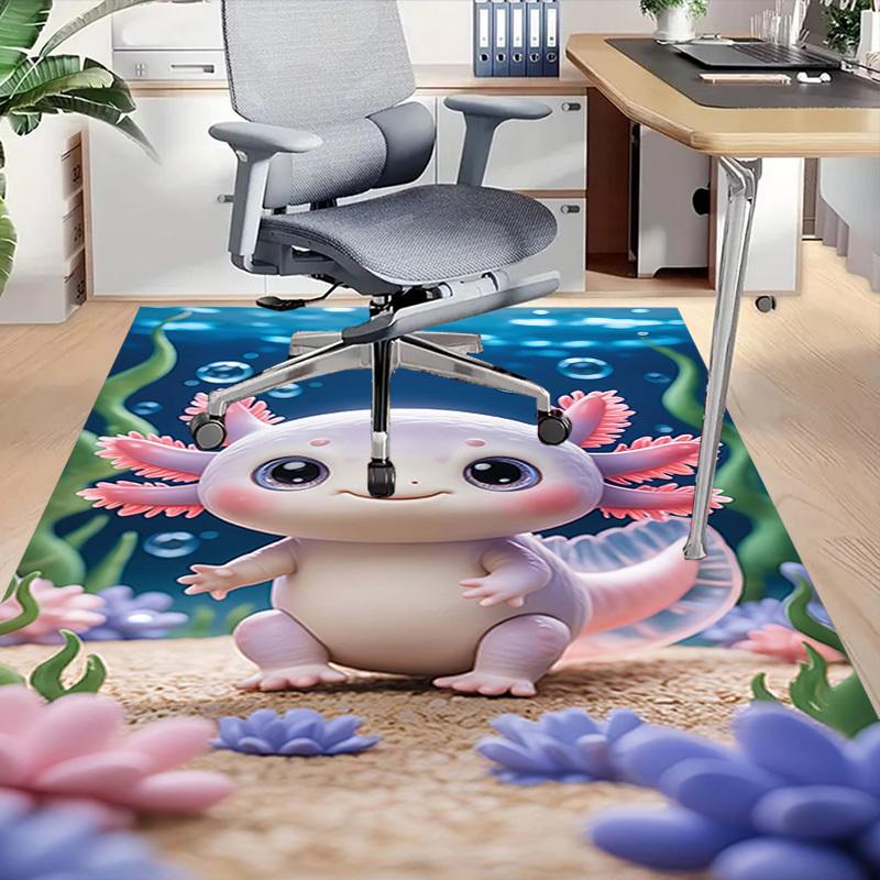 1PC Axolotl Ocean Non-Slip Floor Carpet, Office, Family, Bedroom, Studio - Large Area Rug, Vibrant Colors-C0457