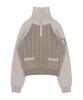 FANCY CLUB Mini Pocket Knit Half Zip (Brown)_F24Zb053