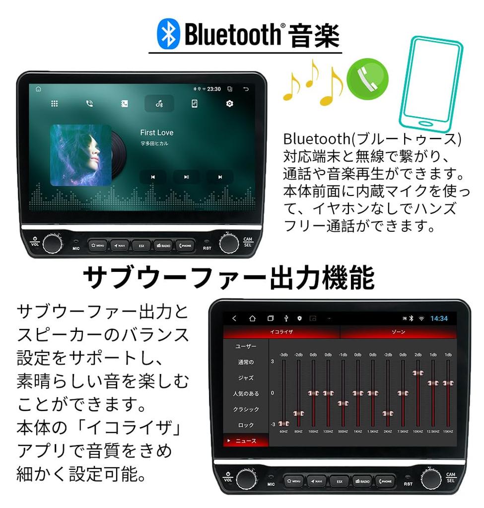 Pirara Android Bilnavigasjon 2DIN Skjerm Bilstereo Bluetooth IPS Berøringsskjerm Kompatibel med Auto Smarttelefon Speiling Stereo Radio GPS Navigasjon