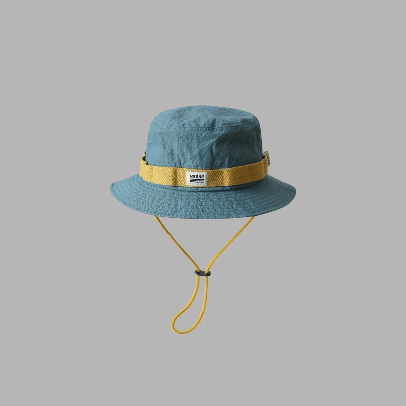 Sommer Sonnenschutz Fischerhut Japanische Frauen Männer Breiter Rand Fischerkappe Outdoor Ausflug Camping Panama Basin Kappe 54-58cm gray