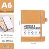 A6 PU Leather Business Notebook with LOGO and Password Organizer